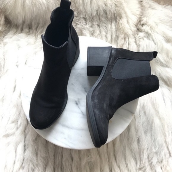 Faux suede ankle boots